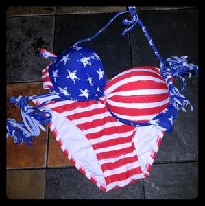 Red White and Blue Bathing Suit